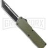 Lightning Elite OD Green D/A OTF Automatic Knife - Black Tanto Plain -Grindworx Lightning Elite OD Green DA OTF Auto Black Tanto GX 37667 jr large