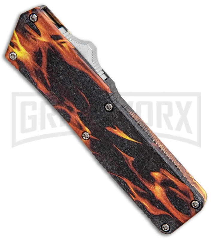 Lightning Fire D/A OTF Automatic Knife - Satin Plain 4 Lightning Fire D/A OTF Automatic Knife - Satin Plain - Image 2