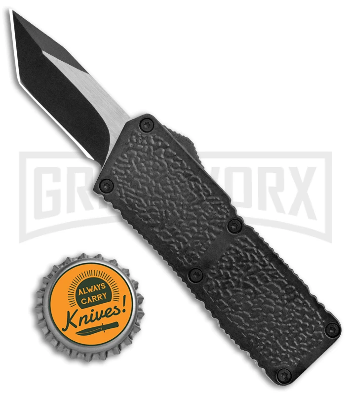 Lightning Fireball Black D/A OTF Automatic Knife - Tanto Black Plain 6 Lightning Fireball Black D/A OTF Automatic Knife - Tanto Black Plain - Image 4