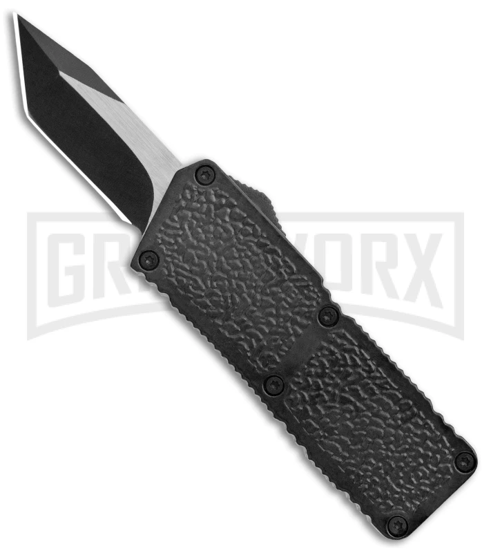 Lightning Fireball Black D/A OTF Automatic Knife - Tanto Black Plain 3 Lightning Fireball Black D/A OTF Automatic Knife - Tanto Black Plain