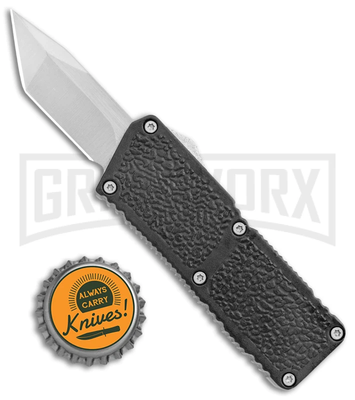 Lightning Fireball Black D/A OTF Automatic Knife - Tanto Satin Plain 6 Lightning Fireball Black D/A OTF Automatic Knife - Tanto Satin Plain - Image 4