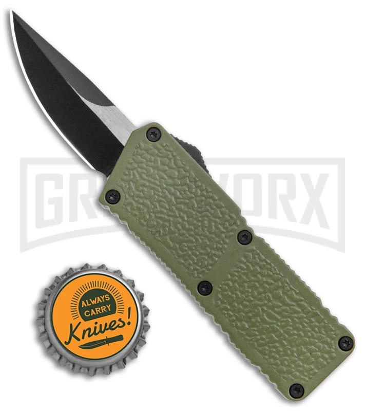 Lightning Fireball OD Green D/A OTF Automatic Knife - Drop Point Black Plain 6 Lightning Fireball OD Green D/A OTF Automatic Knife - Drop Point Black Plain - Image 4