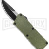 Lightning Fireball OD Green D/A OTF Automatic Knife - Drop Point Black Plain -Grindworx Lightning Fireball OD Green DA OTF Auto Black DP GX 37449 jr large