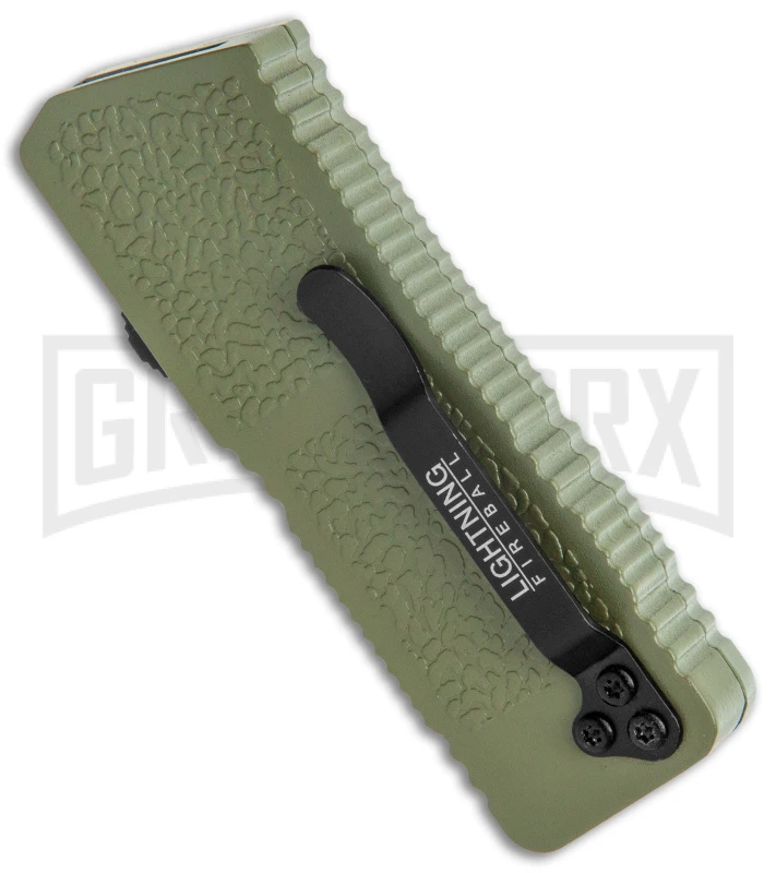 Lightning Fireball OD Green D/A OTF Automatic Knife - Drop Point Black Plain 5 Lightning Fireball OD Green D/A OTF Automatic Knife - Drop Point Black Plain - Image 3