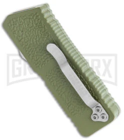 Lightning Fireball OD Green D/A OTF Automatic Knife - Tanto Satin Plain -Grindworx Lightning Fireball OD Green DA OTF Auto Satin Tanto GX 37450 jr side large