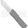 Lightning Gray D/A OTF Automatic Knife - Tanto Satin -Grindworx Lightning Gray DA OTF Auto Knife Tanto Satin GX 34076 jr large