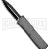 Lightning Gray D/A OTF Automatic Knife - Dagger Two-Tone Plain 2 Lightning Gray D/A OTF Automatic Knife - Dagger Two-Tone Plain -Grindworx Lightning Gray DA OTF Auto TT Dagger GX 30808 jr large