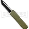Lightning OD Green D/A OTF Automatic Knife - Tanto Two Tone -Grindworx Lightning OD DA OTF Auto Tanto TT GX 33425 jr large