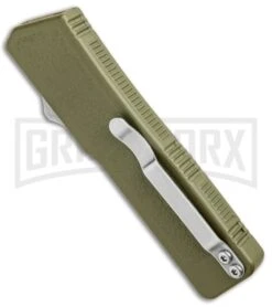 Lightning OD Green D/A OTF Automatic Knife - Tanto Two Tone -Grindworx Lightning OD DA OTF Auto Tanto TT GX 33425 jr side large