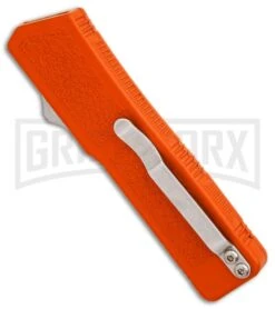Lightning Orange D/A OTF Automatic Knife - Dagger Two-Tone Serr 7 Lightning Orange D/A OTF Automatic Knife - Dagger Two-Tone Serr -Grindworx Lightning Orange DA Dagger Two Tone Serr BP 30330 er side large