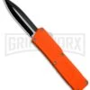 Lightning Orange D/A OTF Automatic Knife - Dagger Two-Tone 2 Lightning Orange D/A OTF Automatic Knife - Dagger Two-Tone -Grindworx Lightning Orange DA OTF Auto Dagger TT GX 31870 jr large