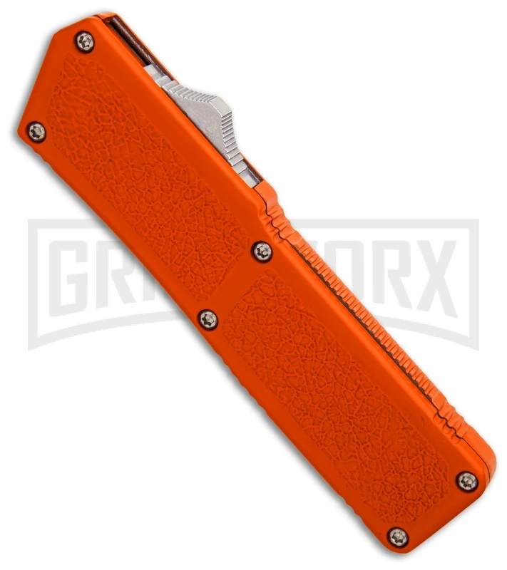 Lightning Orange D/A OTF Automatic Knife - Dagger Two-Tone 5 Lightning Orange D/A OTF Automatic Knife - Dagger Two-Tone - Image 3