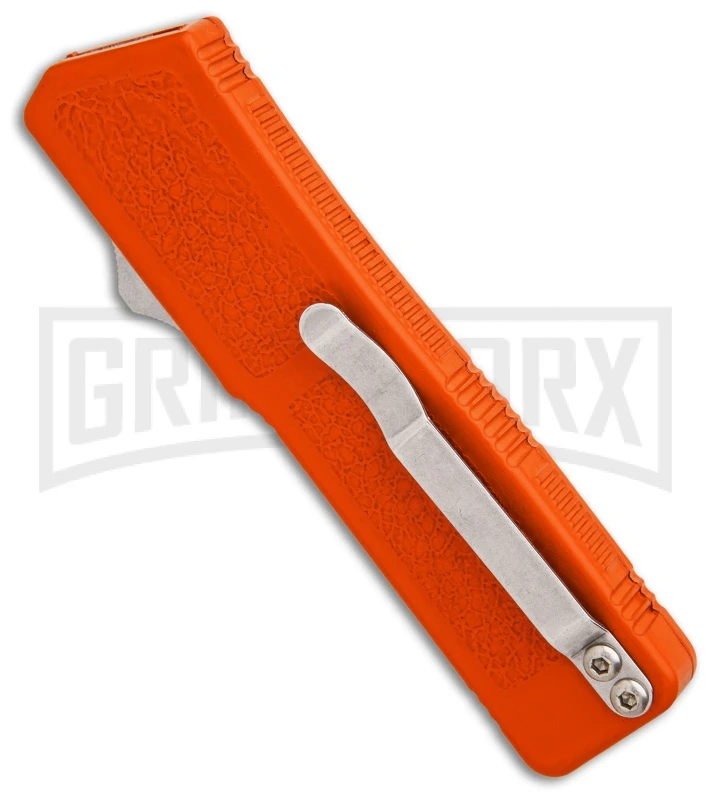 Lightning Orange D/A OTF Automatic Knife - Dagger Two-Tone 4 Lightning Orange D/A OTF Automatic Knife - Dagger Two-Tone - Image 2