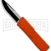 Lightning Orange D/A OTF Automatic Knife - Two-Tone Plain -Grindworx Lightning Orange DA OTF Auto TT Plain GX 30816 jr large
