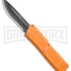 Lightning Orange D/A OTF Automatic Knife - Black Serr 1 Lightning Orange D/A OTF Automatic Knife - Black Serr -Grindworx Lightning Orange DA OTF Black Serr BP 22655 jr large