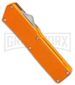 Lightning Orange D/A OTF Automatic Knife - Black Serr -Grindworx Lightning Orange DA OTF Black Serr BP 22655 jr spine large
