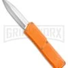 Lightning Orange D/A OTF Automatic Knife - Dagger Satin Plain -Grindworx Lightning Orange DA OTF Dagger Satin Plain BP 22815 large