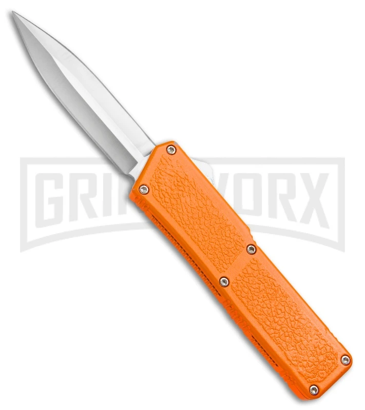 Lightning Orange D/A OTF Automatic Knife - Dagger Satin Plain 3 Lightning Orange D/A OTF Automatic Knife - Dagger Satin Plain