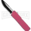Lightning Pink D/A OTF Automatic Knife - Two-Tone Serr 2 Lightning Pink D/A OTF Automatic Knife - Two-Tone Serr -Grindworx Lightning Pink DA OTF Auto TT Serr GX 31868 large