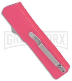 Lightning Pink D/A OTF Automatic Knife - Satin Serr -Grindworx Lightning Pink DA Satin Serr BP 27492 er side large