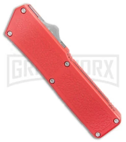 Grindworx -Grindworx Lightning Red DA OTF Automatic Knife Tanto Black GX 35373 KC side large