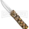 Lightning Skull Camo D/A OTF Automatic Knife - Satin Plain 2 Lightning Skull Camo D/A OTF Automatic Knife - Satin Plain -Grindworx Lightning Skull DA DP OTF Auto Satin GX 33338 jr large