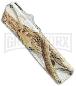 Lightning Tree Camo D/A OTF Automatic Knife - Tanto Satin Serr 7 Lightning Tree Camo D/A OTF Automatic Knife - Tanto Satin Serr -Grindworx Lightning Tree DA OTF Auto Tanto Satin Serr GX 33352 jr spine large