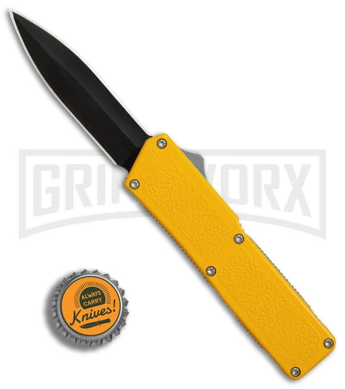 Lightning Yellow D/A OTF Automatic Knife - Black Dagger 6 Lightning Yellow D/A OTF Automatic Knife - Black Dagger - Image 4