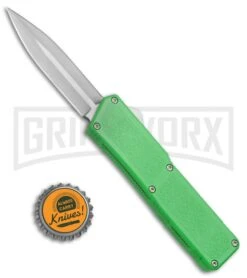 Lightning Zombie Edition Green D/A OTF Automatic Knife - Dagger Satin Plain -Grindworx Lightning Zombie Edition DA Green Dagger Satin Plain BP 20540 jr bottlecap large