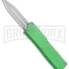 Lightning Zombie Edition Green D/A OTF Automatic Knife - Dagger Satin Plain -Grindworx Lightning Zombie Edition DA Green Dagger Satin Plain BP 20540 jr large