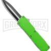 Lightning Zombie Edition Green D/A OTF Automatic Knife - Dagger Two-Tone Plain -Grindworx Lightning Zombie Edition Green DA OTF Auto Dagger TT Plain GX 31871 jr 2 large