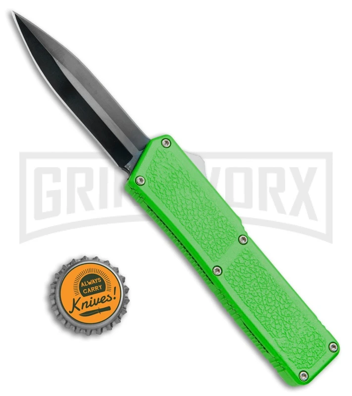 Lightning Zombie Edition Green D/A OTF Automatic Knife - Dagger Black Plain 6 Lightning Zombie Edition Green D/A OTF Automatic Knife - Dagger Black Plain - Image 4