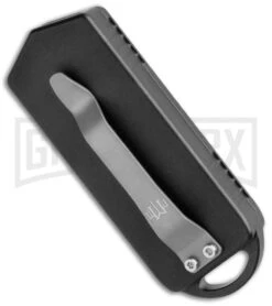 M3 Tactical Tech Rogue Black Aluminum D/A OTF Automatic Knife - Black Plain -Grindworx M3 Tactical Tech Rogue Black Aluminum DA OTF Auto Black GX 35098 jr side large