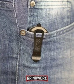 Smith & Wesson Spring Assisted Finger Actuator Tanto OTF Knife - Black Plain -Grindworx MP OTF Spring Assisted Spear Point Knife Gray Black BHQ 80731 kp in pocket web large