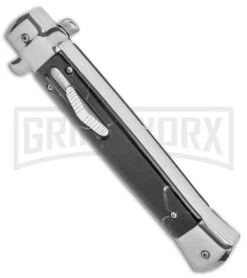 Mago 11" Black Marble Italian Stiletto OTF Automatic Knife - Satin Dagger -Grindworx Mago 11in Black Marble Italian Stiletto OTF Auto Dagger Satin GX 37555 jr spine large