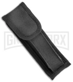 Mago 9" Cottonmouth Italian Stiletto OTF Automatic Knife - Satin Plain Dagger -Grindworx Mago 9in Cottonmouth Italian Stiletto OTF Auto Satin Plain Dagger GX 37457 jr sheath large