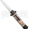 Mago 9" Diamondback Italian Stiletto OTF Automatic Knife - Satin Plain W/o Clip -Grindworx Mago 9in Diamondback Italian Stiletto OTF Auto Satin without Clip BHQ 143886 jr large