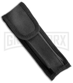 Mago 9" Sim Ivory Italian Stiletto OTF Auto Knife Satin Bolsters - Satin Bayonet -Grindworx Mago 9in Sim Ivory Italian Stiletto OTF Auto Satin Bolsters Satin Bayo GX 37326 jr sheath large