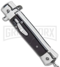 Mago 4.75" Mini Stiletto OTF Automatic Knife - Black Marble -Grindworx Mago Mini OTF Stiletto Black GX 34270 jr spine large