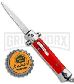 Mago 4.75" Mini Stiletto OTF Automatic Knife - Red 9 Mago 4.75" Mini Stiletto OTF Automatic Knife - Red -Grindworx Mago Mini Stiletto OTF Auto Red GX 34296 jr bottlecap large