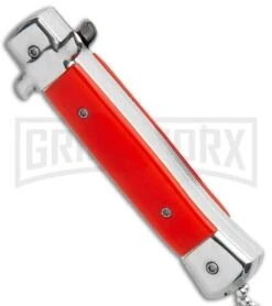 Mago 4.75" Mini Stiletto OTF Automatic Knife - Red 8 Mago 4.75" Mini Stiletto OTF Automatic Knife - Red -Grindworx Mago Mini Stiletto OTF Auto Red GX 34296 jr side large