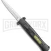 NATO OTF Black Bayonet Knife - Satin Plain -Grindworx NATO OTF Black Bayo Satin GX 39062 jr large