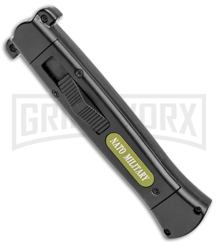 NATO OTF Black Bayonet Knife - Satin Plain 4 NATO OTF Black Bayonet Knife - Satin Plain - Image 2