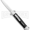 NATO OTF Black & Silver Bayonet Knife (3" Satin) 1 NATO OTF Black & Silver Bayonet Knife (3" Satin) -Grindworx NATO OTF Black and Silver Bayo Satin GX 37388 jr large
