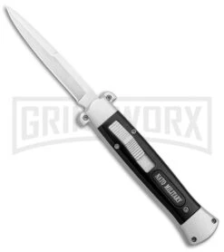 NATO OTF Black & Silver Bayonet Knife (3" Satin)
