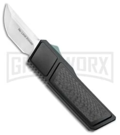No Limit Knives Akuma OTF Automatic Knife Black Carbon Fiber - Satin Plain