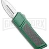 No Limit Knives Akuma OTF Automatic Knife Green Carbon Fiber - Satin Plain -Grindworx No Limit Knives Akuma OTF Auto Green CF Satin Dagger GX 34522 jr large