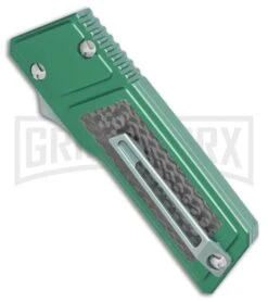 No Limit Knives Akuma OTF Automatic Knife Green Carbon Fiber - Satin Plain 8 No Limit Knives Akuma OTF Automatic Knife Green Carbon Fiber - Satin Plain -Grindworx No Limit Knives Akuma OTF Auto Green CF Satin Dagger GX 34522 jr side large