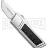 No Limit Knives Akuma OTF Automatic Knife Silver Carbon Fiber - Satin Plain