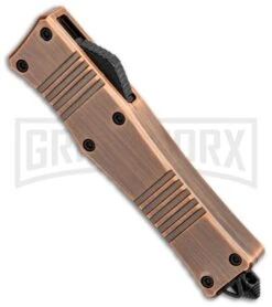 No Limit Knives Cali-Legal OTF Automatic Knife Bronze - Dagger Black -Grindworx No Limit Knives Cali Legal OTF Auto Bronze Dagger Black GX 34303 jr spine 2 large